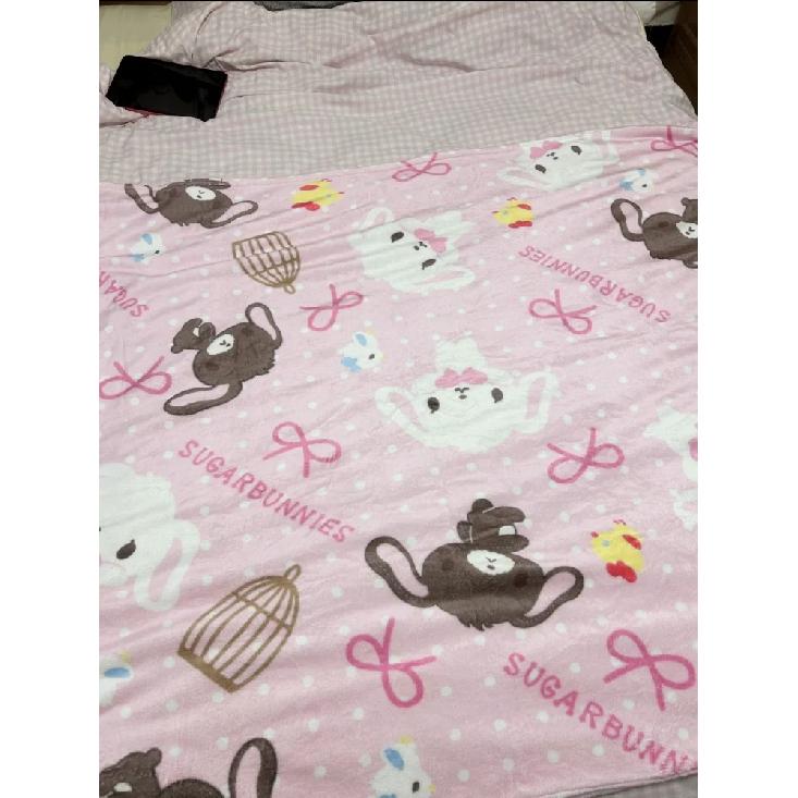 Kawaii Cute Sugarbunnies Cute Coral Plush Blanket Office Home Lounge Chair Blankets Cartoon Loving Soft Printed Blankets Gifts