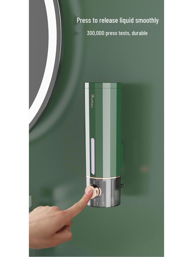 Punch-Free Wall-Mounted Bathroom Dispenser for Soap, Hand Sanitizer & Shampoo