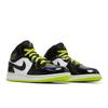 Air Jordan 1 Mid SE Grade School 'Black Cyber' (Unisex) Black / Cyber-White-Mystic Green Kids' Basketball Shoes BQ6931 003