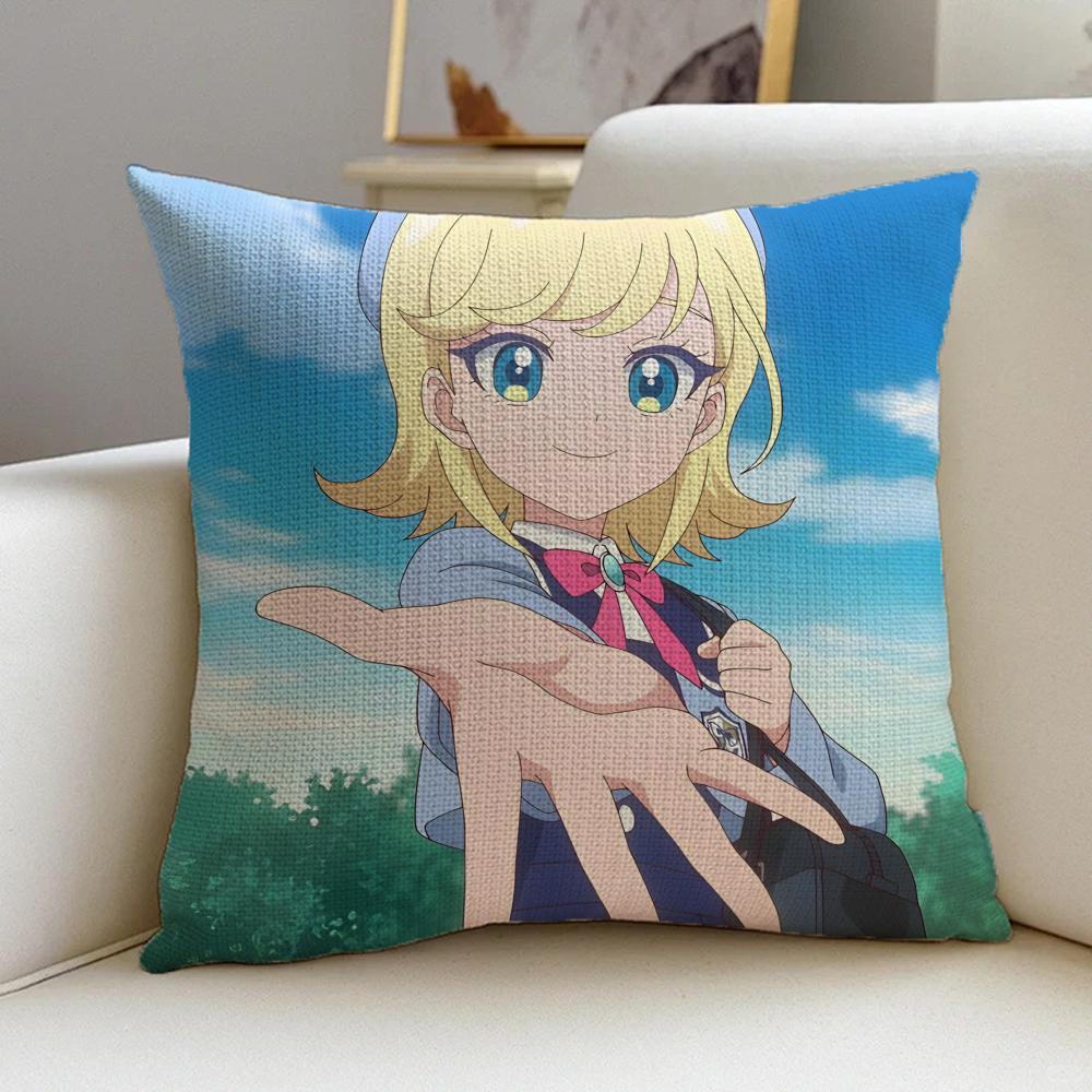 1A-Secret Loves Angel Anime Cushion Cover Natural Linen Pillowcase Set, All-In-One Decor For Sofa, Bedroom & Chair