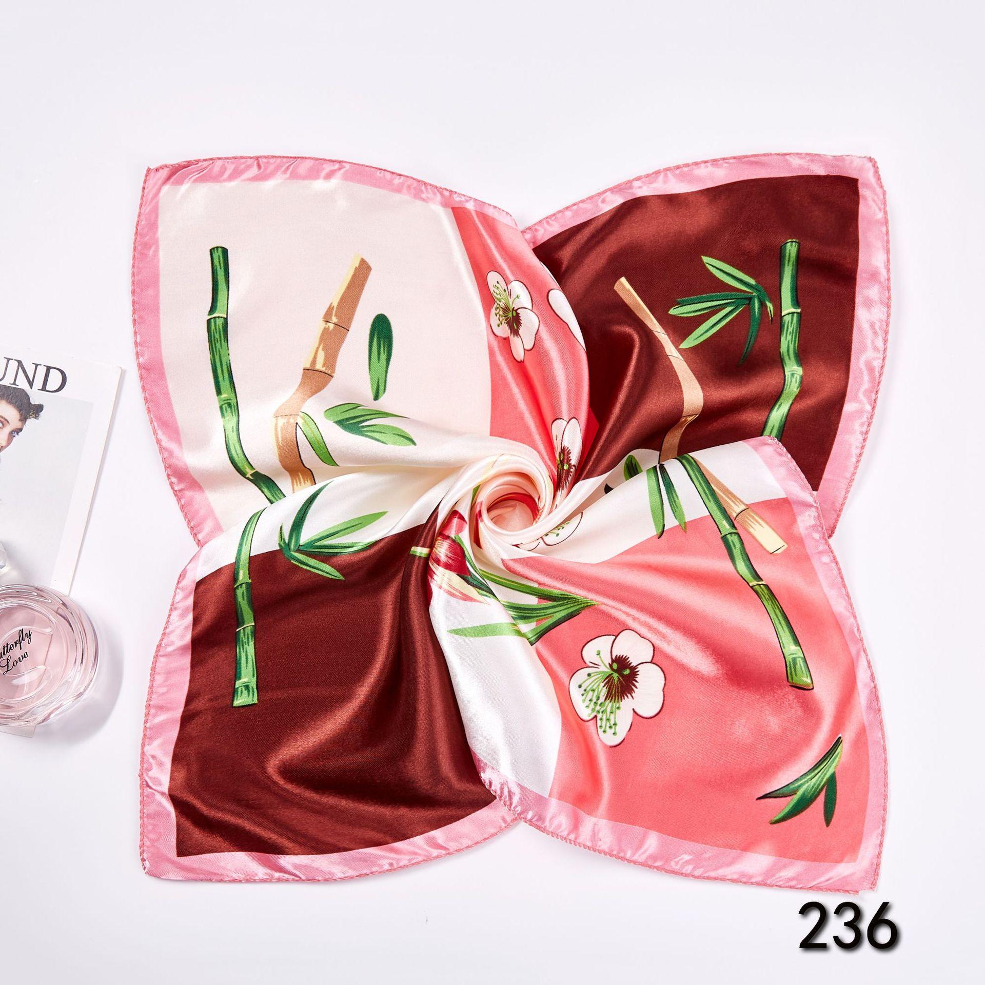 

50 см маленький квадратный шарф бабочка цветочный маленький шейный шарф сумка аксессуары квадратный шарф 50*50cm