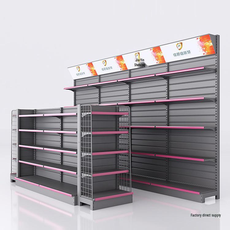 Multi-Layer Wall-Mounted & Free-Standing Gondola Shelves for Snacks