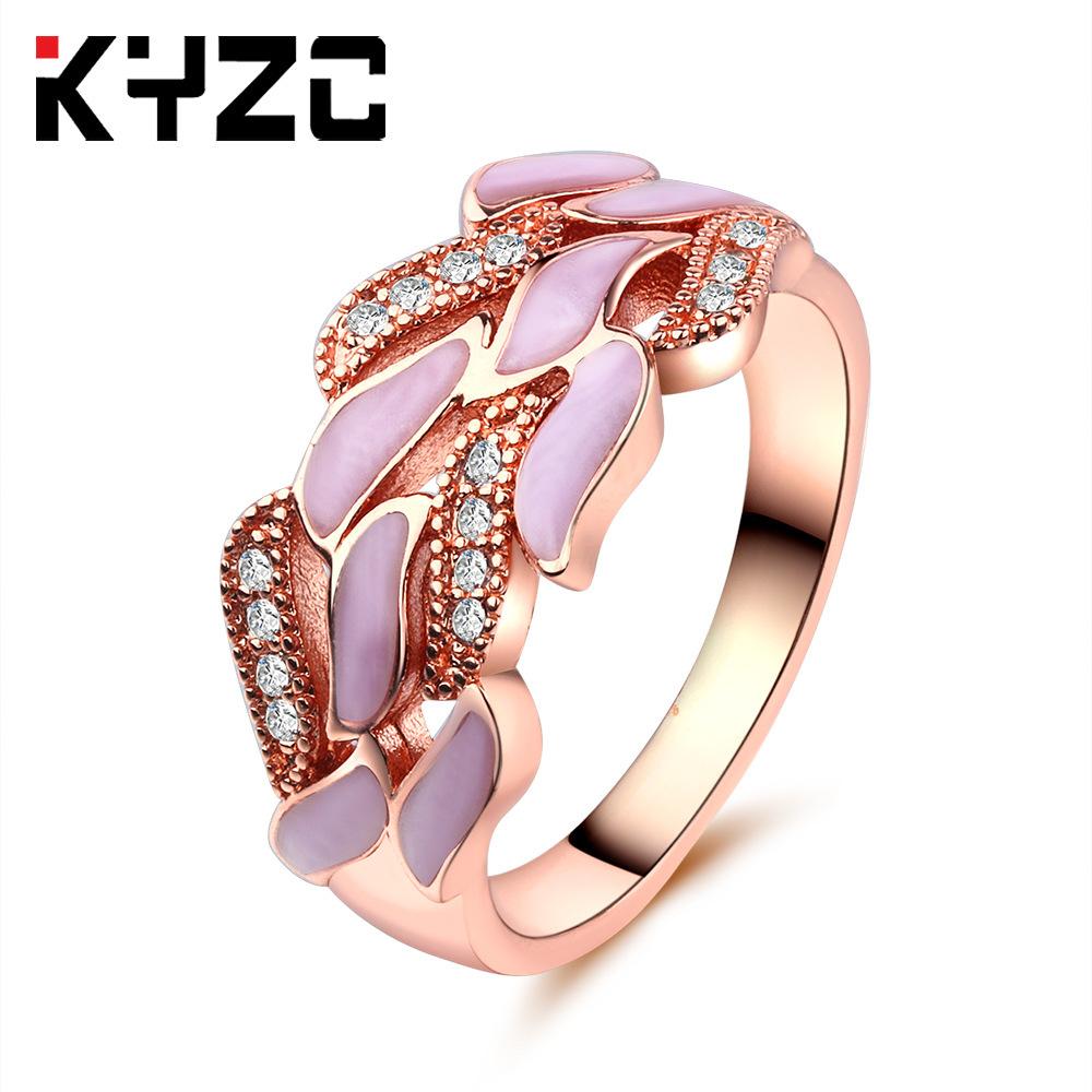 Creative Epoxy Diamond Cherry Blossom Ring, Fashion Personality Jewelry