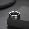 VASSAGO Viking Celtic Runes Ring For Men Triquetra Trinity Norse Jewelry Black Ring Good Luck Irish Mens Jewelry