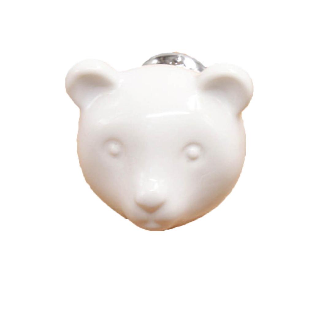 Ceramic Br Door Knob Drawer Cupboard Wardrobe Furniture Pull Handle Hardware (White)