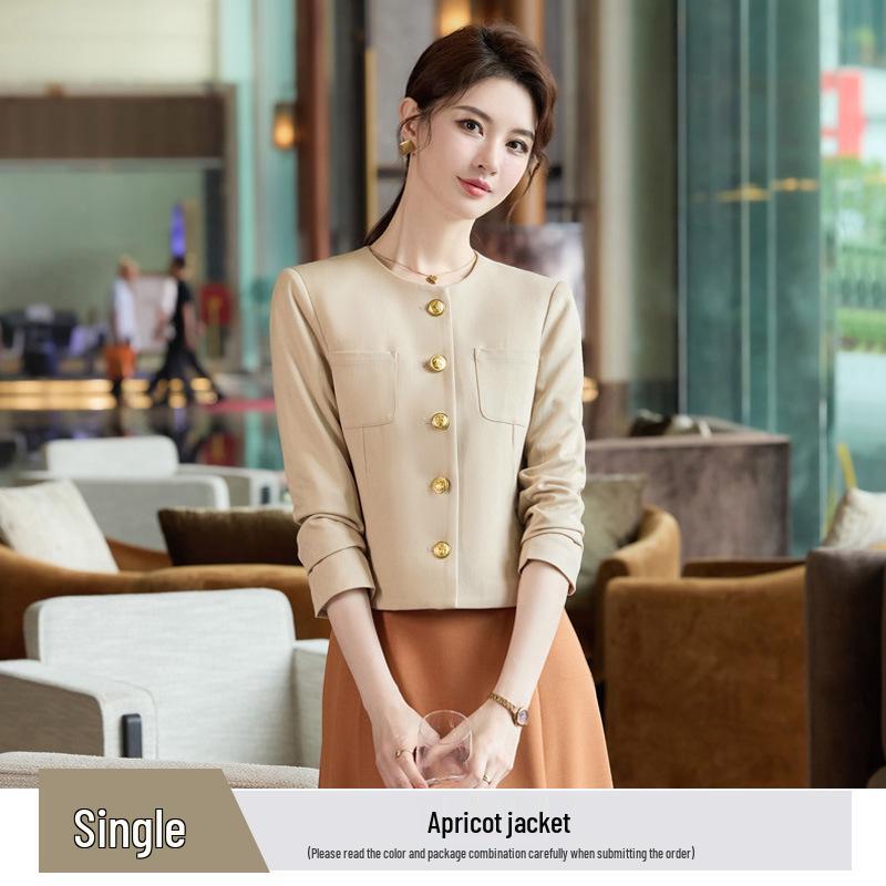 Women's 2025 Versatile Slim Fit Blazer & Skirt Set - Casual Solid Color Suit