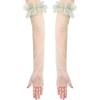 Seethrough Sheer Arm Sleeves Wedding Gloves For Bride Formal Occasion Fingerless Thin Arm Covers for Evening Party Wear