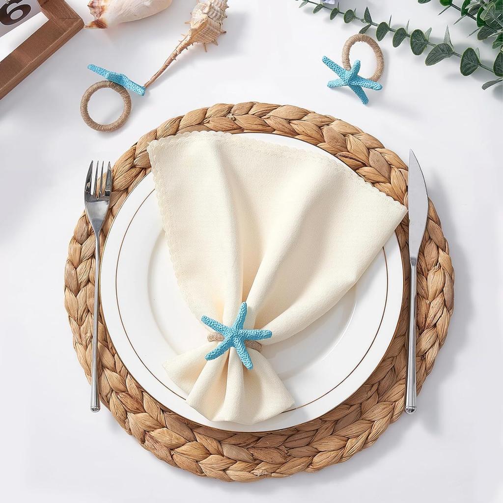 1pc Starfish Napkin Rings Ocean Coastal Nautical Summer Wedding Party Beach Table Dining Decor Napkin Holder Wedding Decorations