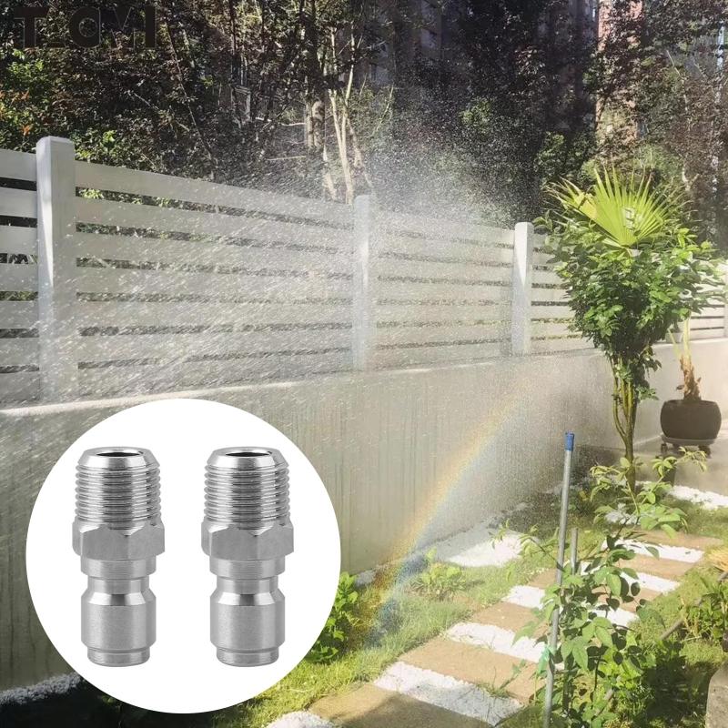 Pressure Washer Adapter Set 3/8" Quick Connect Fittings Male Pressure Washer Quick Disconnect Stainless Steel 5000 PSI