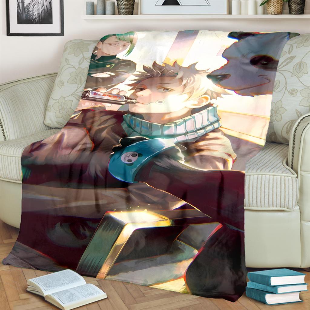 Jujutsu Kaisen Warme Flanelldruck-Decke für Schlafzimmer, Sofas, Betten, Stühle, Picknicks und Reisen