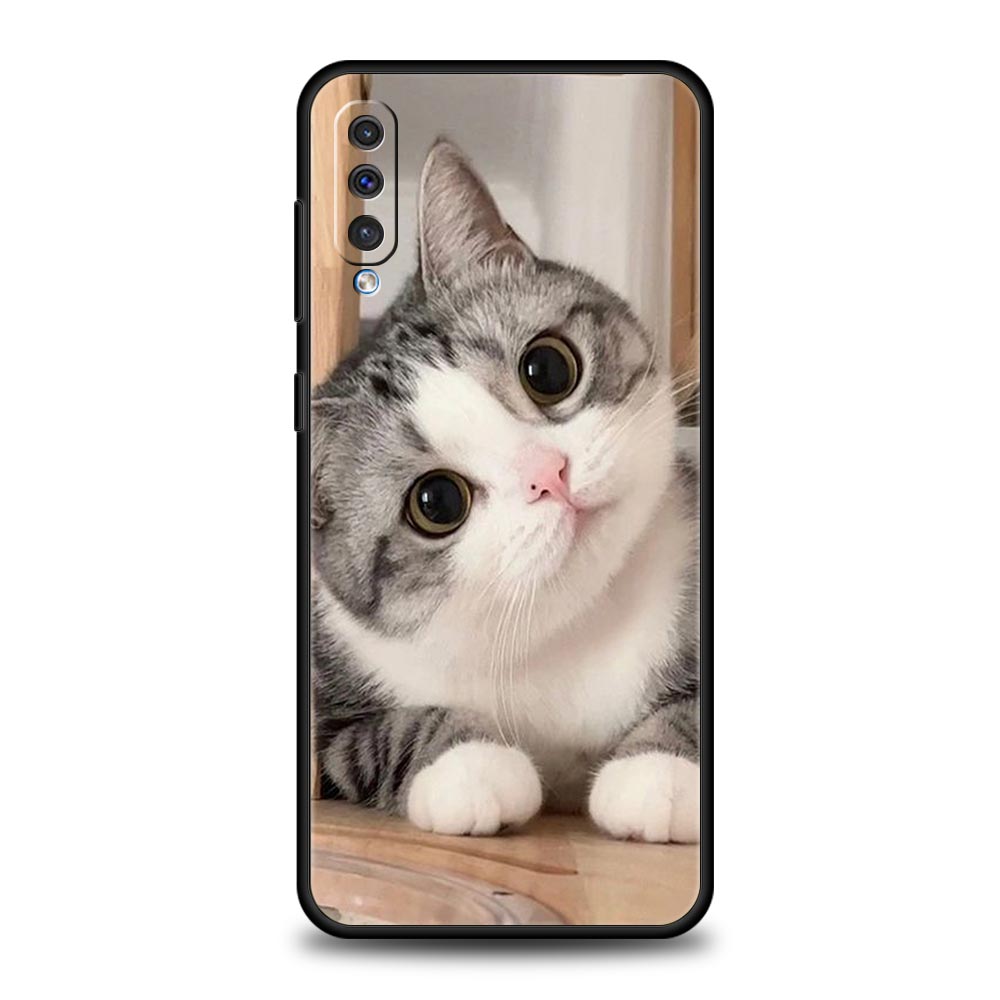Kawaii Love Cat Phone Case For Samsung Galaxy A56 A36 A26 A34 A17 A16 A06 A14 A12 A54 A72 A70 A24 A22 A20e A52 A50 A40 A32 Cover