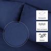 Sofa Bed, 5-Way Adjustable, Faux Suede, Metal Frame, Incl. Pillows, Navy Blue