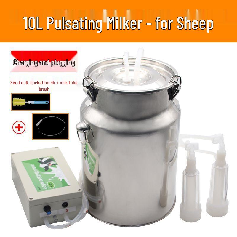 Electric Milking Machine for Cows & Sheep: Pulsating, Speed Adjustable, Fully Automatic, Compact for Home Use