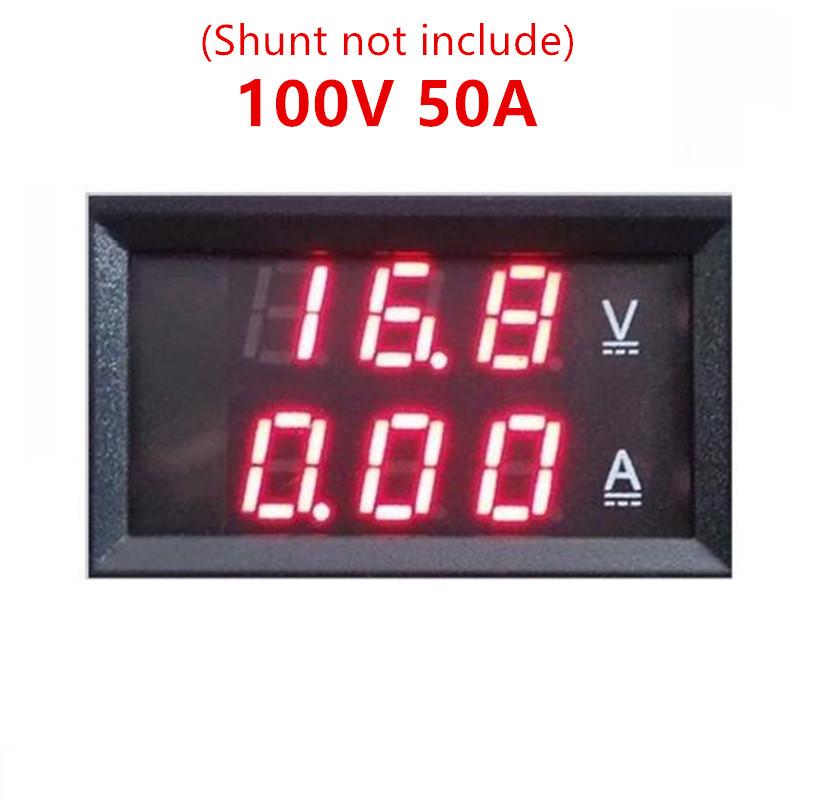 Mini Digital Car Voltmeter Ammeter DC 111V 11A 11A 111A LED Display Panel Amp Volt Voltage Current Meter Tester Detector