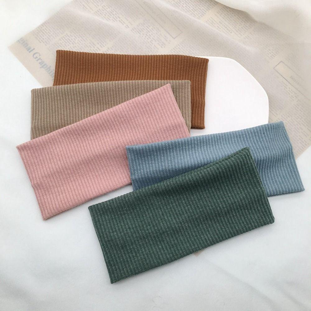 Hair Wrap Brace Female Hairbands Korean Style Headwear Knitted Headband Elastic Hair Bands