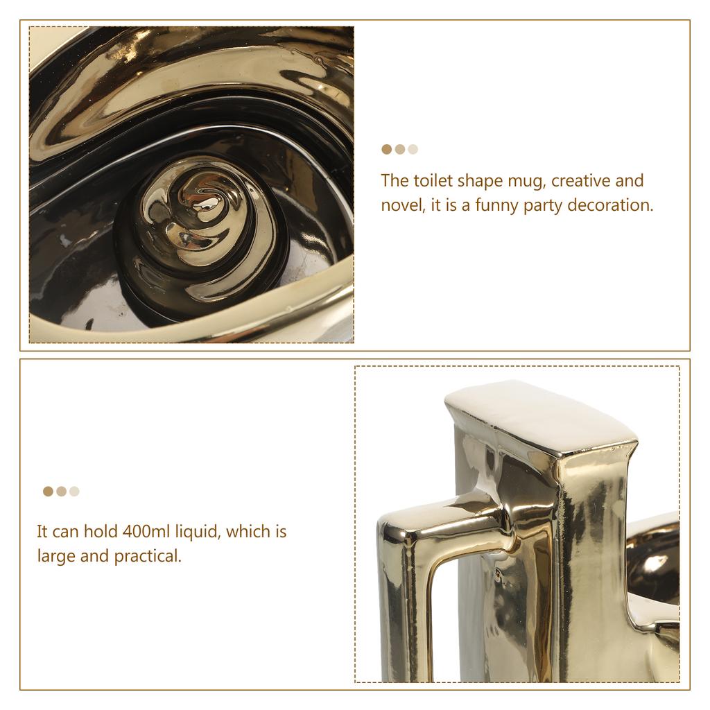 Toilet Cup Funny Coffee Mug Party Supplies with Hidden Poop Ceramic Water Gift Cups Espresso