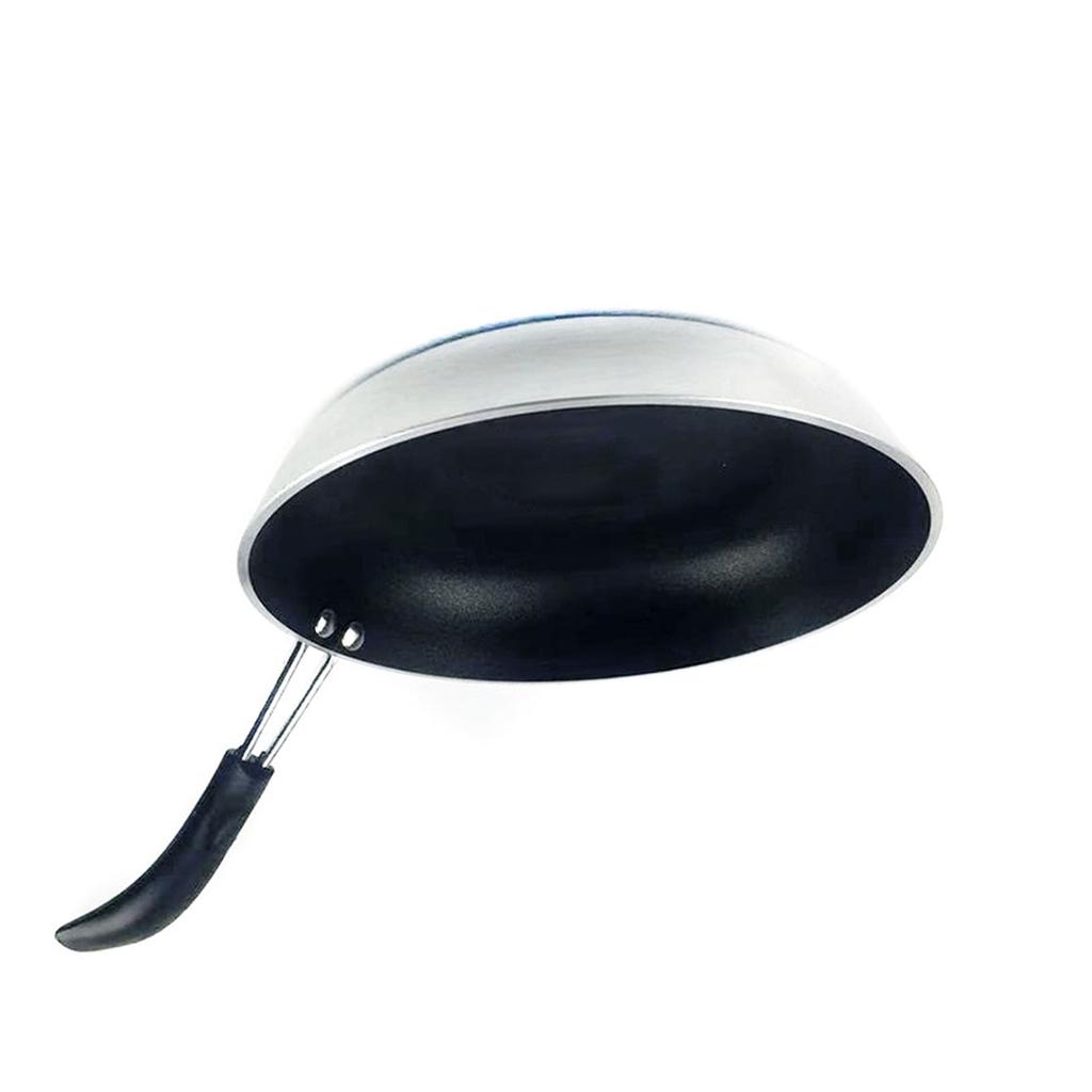 Bratpfanne Antihaft Hochtemperaturbeständig Klein Flacher Boden Aluminiumlegierung Universal für Induktionsherd