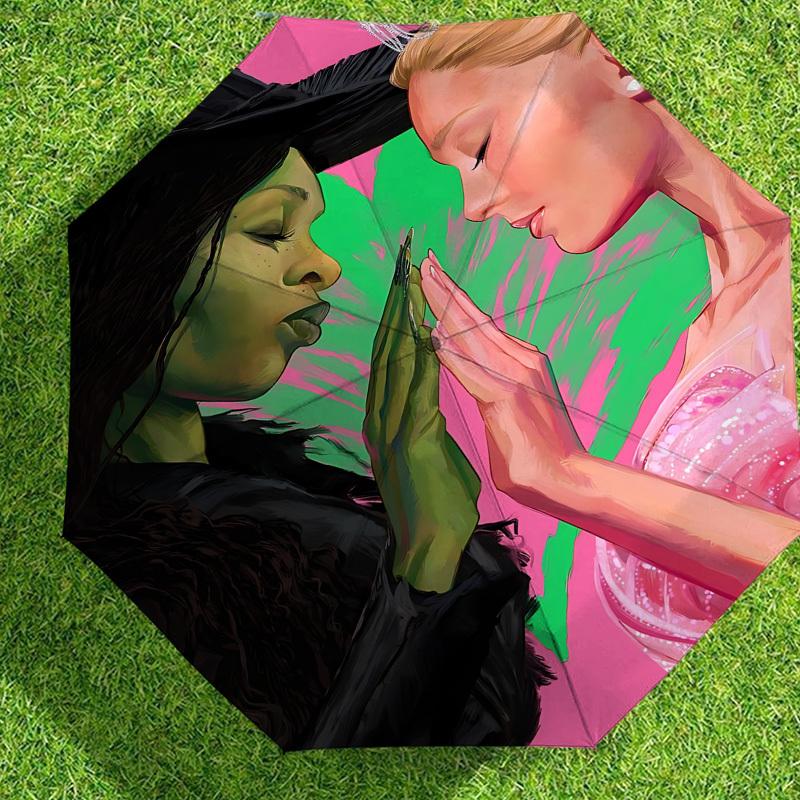 Princess Vs. Witch: A Magical Encounter Matching Umbrella with Automatic Open/Closed Function, Outdoor Protection