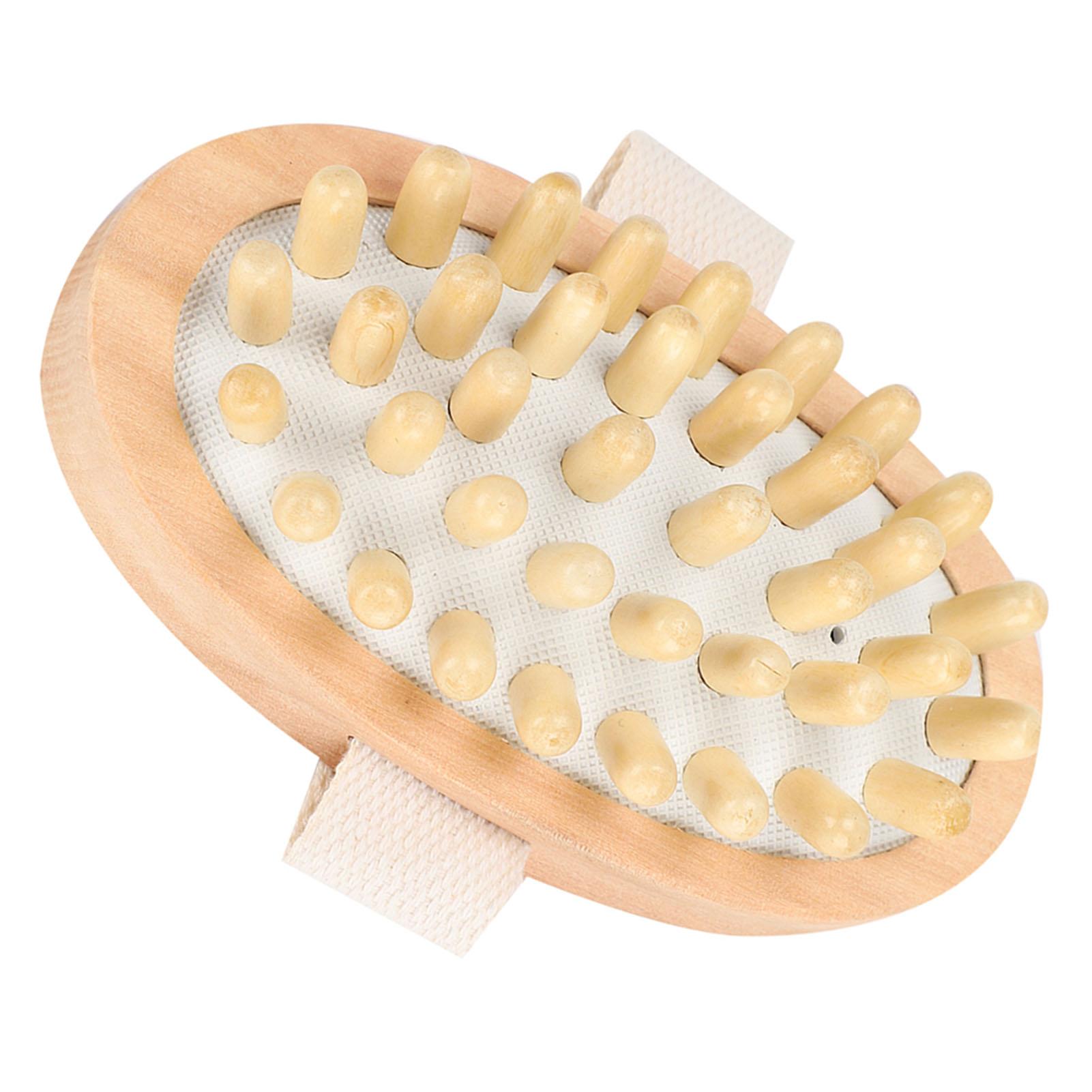 

Massage Brush Natural Wood Massager Body Brush Scrubber Hair Scalp Spa Bath Massage