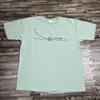 Vintage Don’t Feed The Bears Graphic Tshirt Paw Prints Humor XL Blue VTG Nature