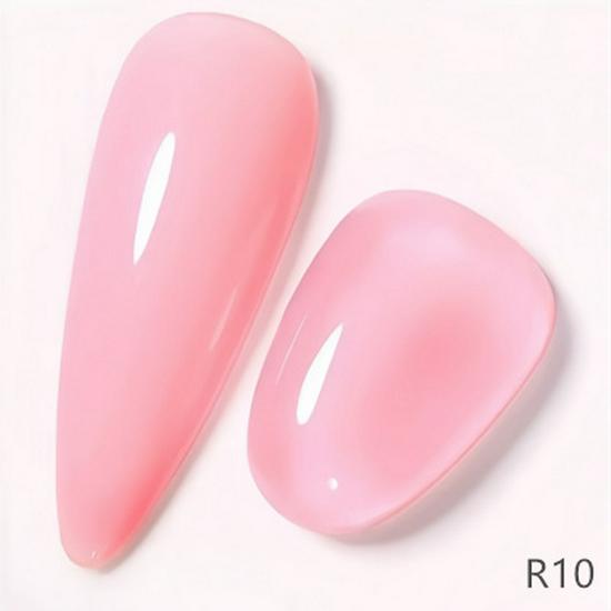 2-in-1 Nude Transparent Gel Nail Polish: Base & Top Coat