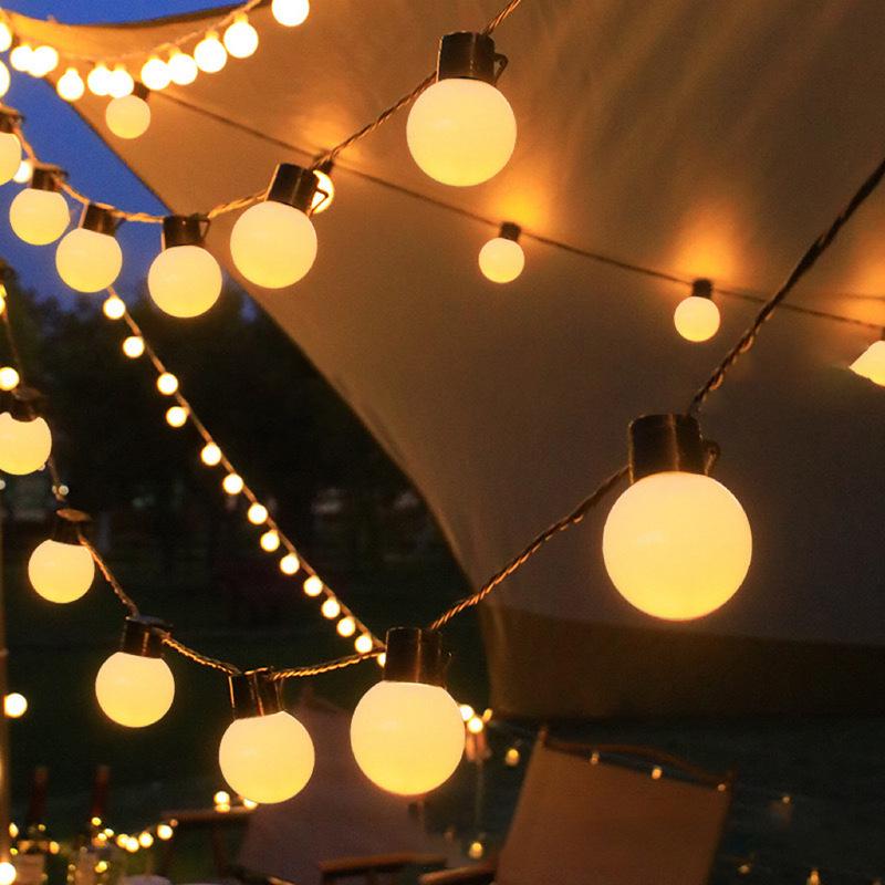 Outdoor Waterproof LED String Lights for Camping, Gardens, and Courtyards