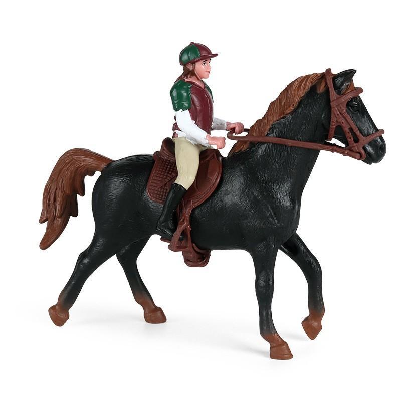 Xianci Kids' Equestrian Horse Racing Figurine