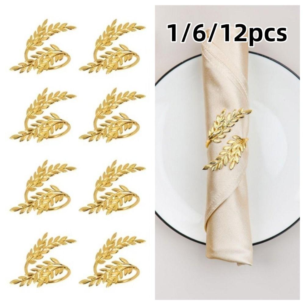 1/6/12pcs Metal Napkin Holder Modern Minimalist Dinnig Table Decoration Napkin Ring Buckles  Kitchen