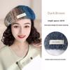 Women's Hat Fall and Winternew Arrival Oil Painting Style Beret Wig Hat Lazy Elegant Pear Flower Curly Full Head Wig Hat