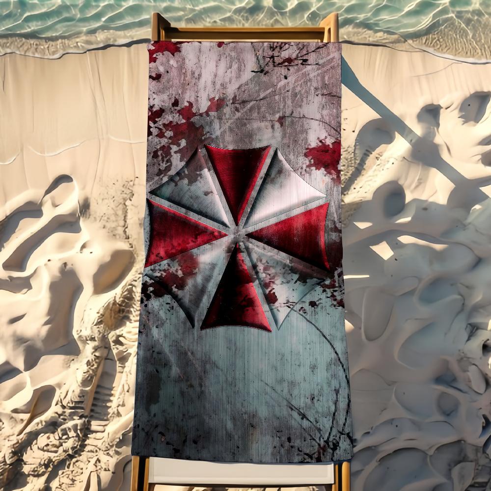 Game R-RESIDENT EVIL Umbrella Towel Beach Towel Travel Lightweight Skin Friendly for Pool Beach Camping Cruise Summer