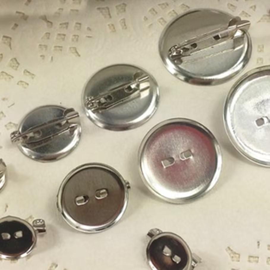 50 Stück/Lot Runde Broschenablage 13-40 mm Nadeln, Rohling, Basisablage mit Sicherheitsverschluss für Broschennadeln, zum Nähen von Haarspangen und Kleidung