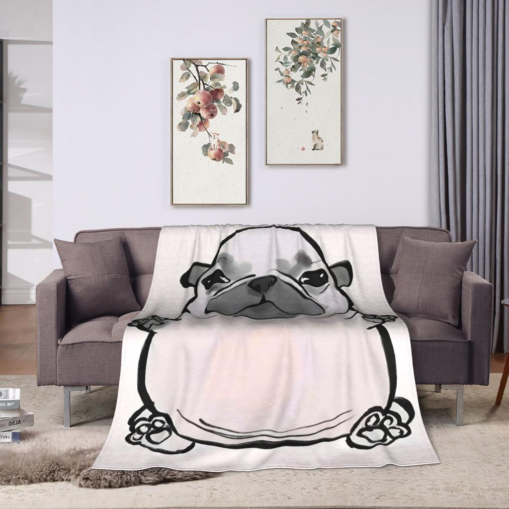 Coperta Calda Pibble per la Pancia Coperta Decorativa in Peluche Morbida Coperta da Letto in Flanella per Esterni Copri Divano Letto