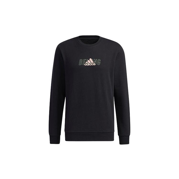 adidas Sports Training Printing Alphabet Round Neck Pullover Black Men s GS2212 XL
