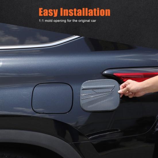ABS Carbon Fiber Car Fuel Gas Tank Cover Trim For Toyota Highlander XU70 -24