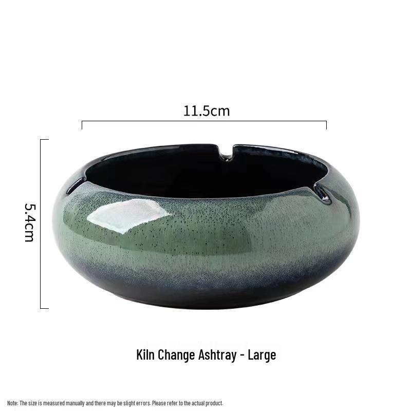 Large Ceramic Ashtray – Creative Retro Chinese Style for Living Room or Office