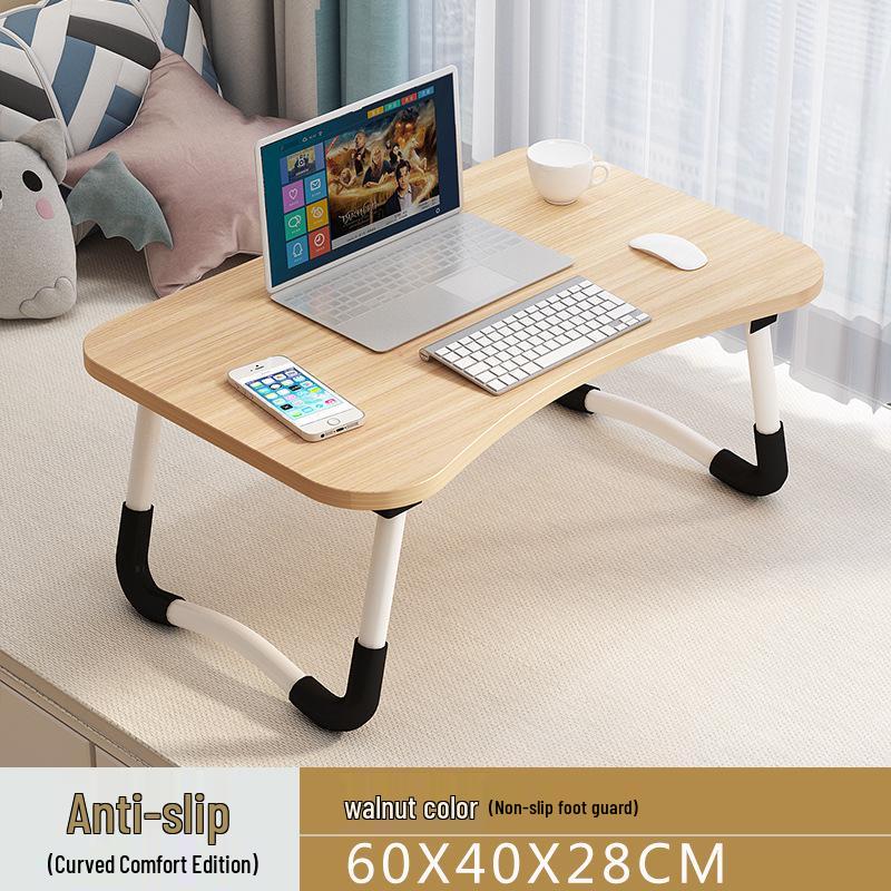 Folding Computer Desk: Bay Window Bedside Table for Laptop and Portable Use 60*40*28cm