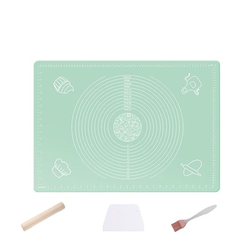 

1pc Silicone Pastry Mat with Measurements Non-Stick Food Grade Dough Mat for Rolling Cookies Pasta Pizza & Cake Decorating