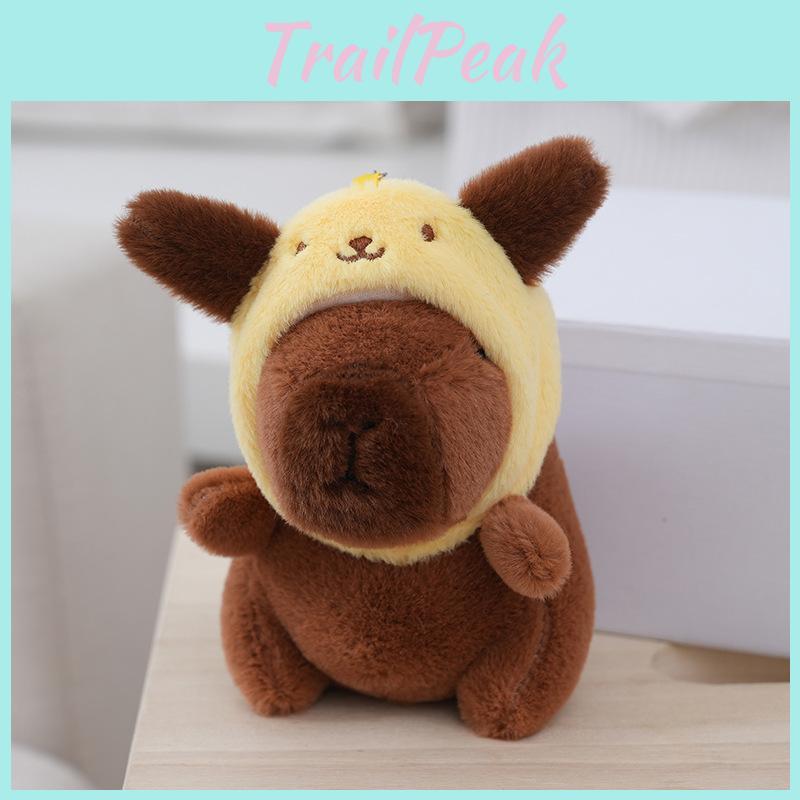 Adorable Capybara Plush Toy Bag Charm Soft Stuffed Animal Doll With Cute Design