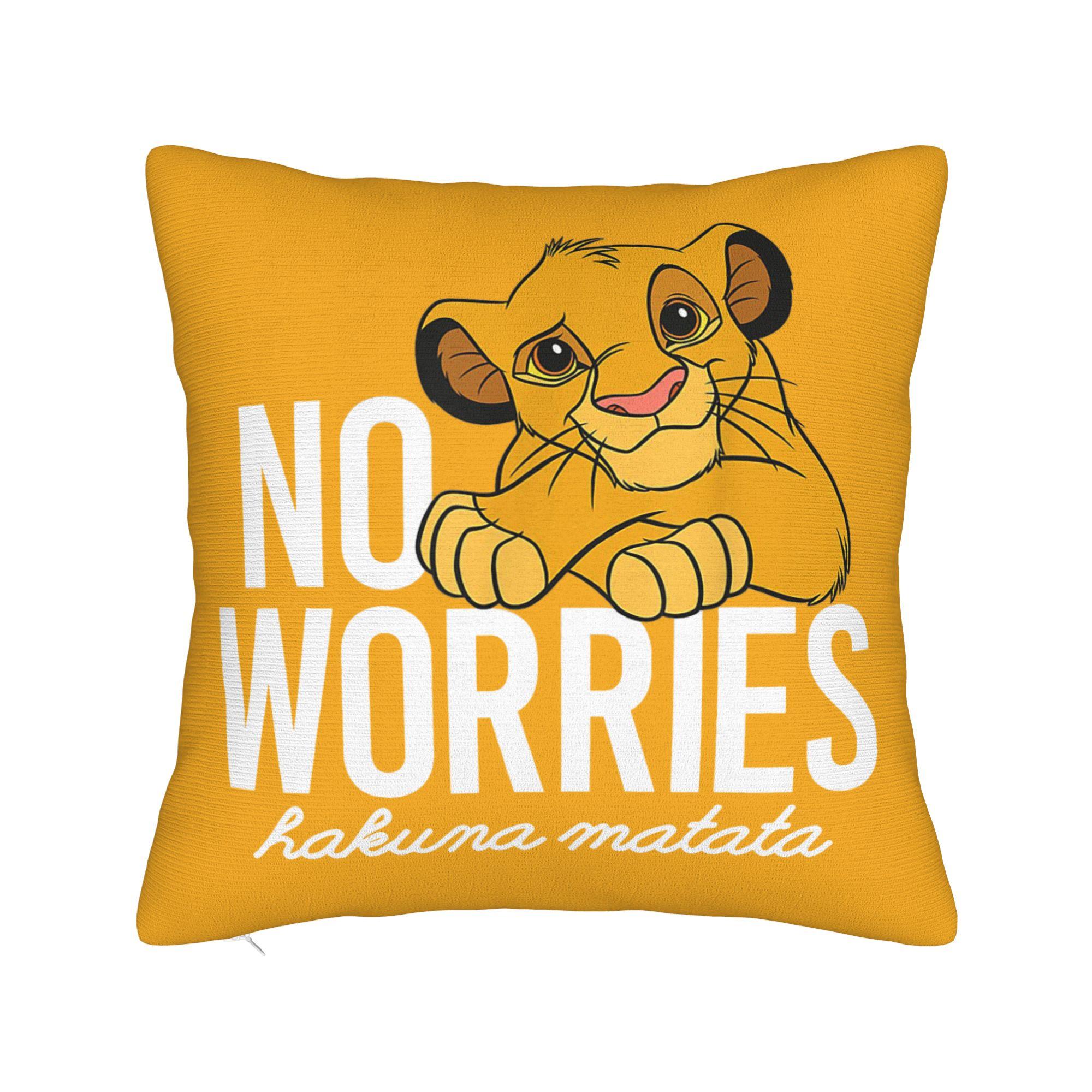 

Lion King Friends Square Pillow Cases Simba Mufasa Nala Cushion Covers Awesome Zippered Decor Pillowcover for Car 40x40cm 30cmx30cm