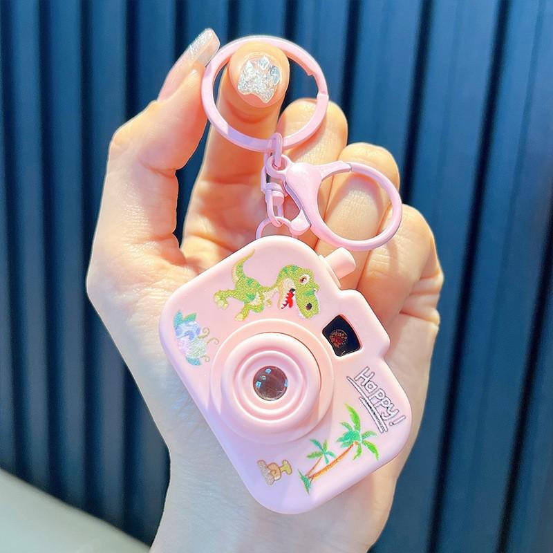 Luminous Cartoon Projector Camera Keychain - Small Gift & Bag Pendant