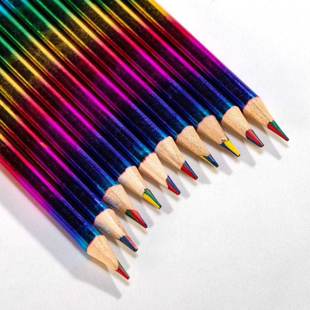 12Pcs Drawing Colored Pencil Set Painting Multi-color Pen Graffiti Rainbow Pencils School Supplies