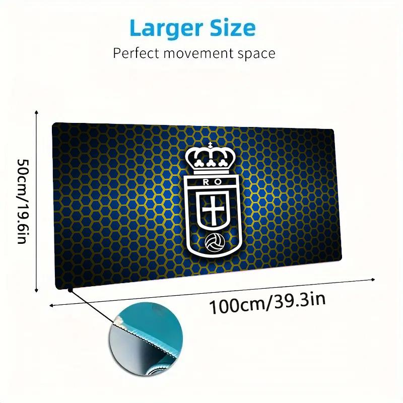 Real Oviedo Color Mouse Pad Large Gaming Table Cushion Non-slip Laptop Tablet Big Mousepad XXL Mat Mini PC Playmat With Lock edge