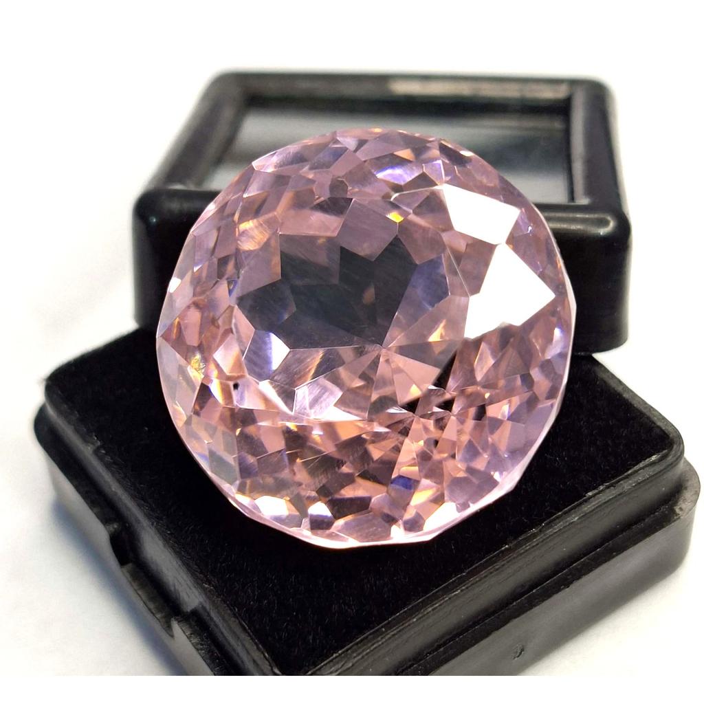 Round Cut Natural Pink Zircon Cambodia 107-109 Ct Stunning Certified Gemstone