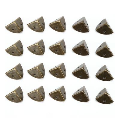 Lot de 20 protections d'angle en bronze pour boîtes anciennes, 26 x 26 mm