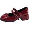 Fashion Street Style Women Mary Jane Shoes Ladies Concise Outdoor Butterfly-knot Pumps Spring Autumn Women's Dress Leather Shoes