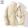 GENIOLAMODE Men's Winter Plush Thick Stand-Collar Padded Jacket