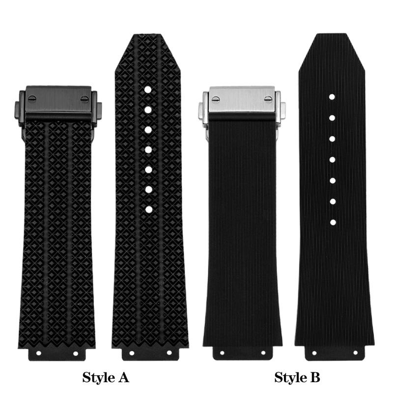 Cinturino in Gomma 25*19mm Per HUBLOT BIG BANG Silicone 17x25mm Impermeabile Cinturino da Uomo con Chiusura a Farfalla Strumento Cinturino Bracciale