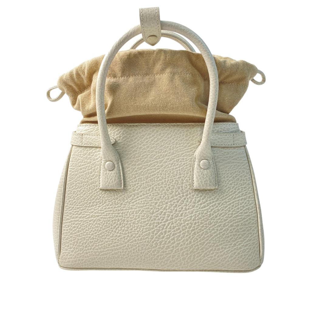 Used Maison MargielaShoulder Bag Ivory Leather Women