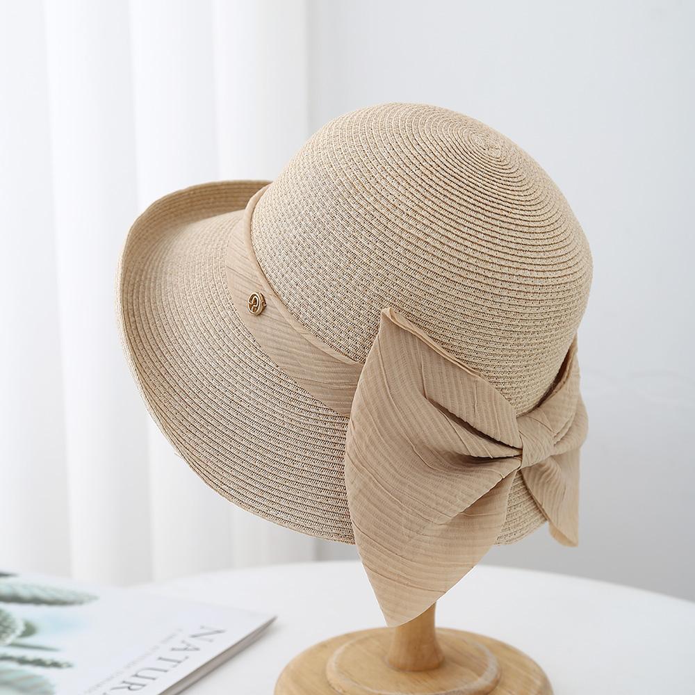 Sunscreen Hat Women's Spring and Summer Bucket Hat Small Face Fashion Light Sun Hat Woven Straw Hat
