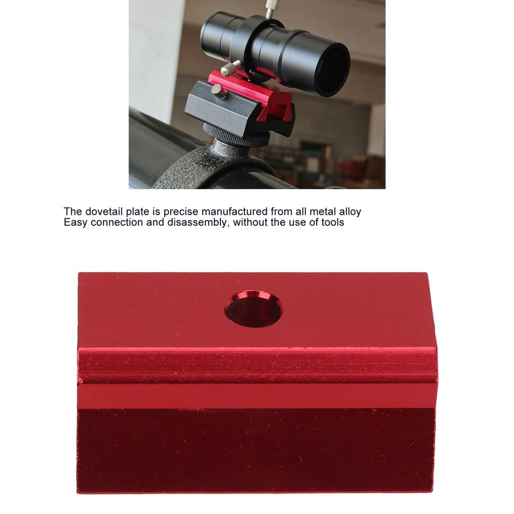 43mm 1.69 Inch Length Dovetail Rail Plate Dovetail Base with 1/4 Inch Thread for Telescope Finder Scope Smartphone Base Expansion 5P9858A